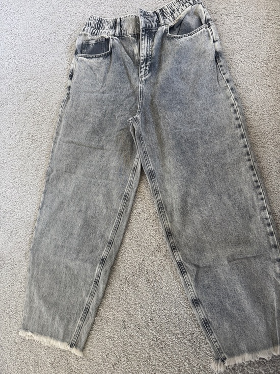 All Saints Denim - All Saints Women’s Relaxed Gray Acid-Wash Jeans